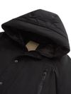 woolrich - Parka nero con logo bianco e tasche applicate - 3