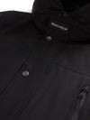 woolrich - Parka nero con logo bianco e tasche applicate - 5