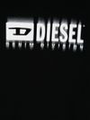 diesel - Felpa in cotone nero con zip e logo bianco - 1