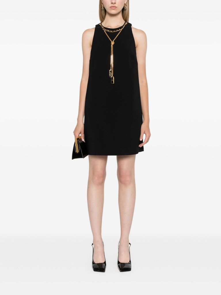 【関税＆送料込み】ChloAC Black Gold Mini Dress Gilded in Gold Chain Dress | Windsor