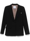 blugirl - Blazer nero monopetto con placca logo