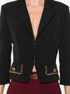 elisabetta franchi - Blazer crop nero con tasche - 3