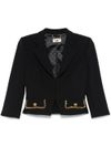 elisabetta franchi - Blazer crop nero con tasche