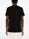 elisabetta franchi - T-shirt in cotone nero con logo stampato - 1