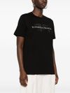 elisabetta franchi - T-shirt in cotone nero con logo stampato - 2