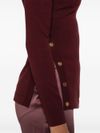 elisabetta franchi - Maglia bordeaux a collo alto con bottoni - 1