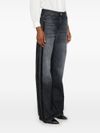 elisabetta franchi - Jeans larghi in cotone con strisce laterali nere - 4