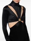 elisabetta franchi - Tuta lunga nera aderente cut-out - 2