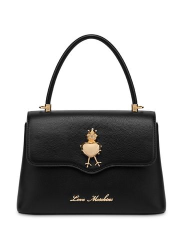 LOVE MOSCHINO - Borsa a mano in pelle sintetica nera con logo