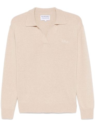 MC2 SAINT BARTH - Polo Eze in lana beige con logo