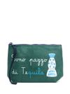 mc2 saint barth - Pochette Aline verde con scritta