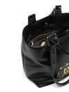 love moschino - Borsa a mano in ecopelle nera con logo a cuore - 1