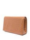 love moschino - Pochette in pelle sintetica beige effetto coccodrillo - 4