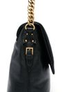 love moschino - Borsa a spalla in ecopelle nera con placca logo - 3