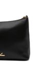 love moschino - Borsa a spalla nera con placca rana e cuore frontale - 1