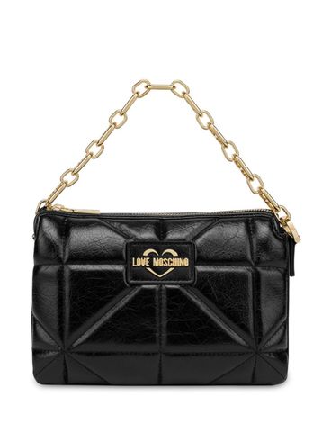 LOVE MOSCHINO - Borsa a tracolla in pelle sintetica nera trapuntata