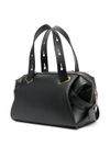 love moschino - Borsa a mano in pelle sintetica nera con logo a cuore - 1