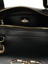 love moschino - Borsa a mano in pelle sintetica nera con logo a cuore - 3