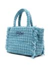 mc2 saint barth - Borsa shopping Colette celeste con frange e logo - 2