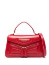 love moschino - Borsa a mano in pelle rossa con zip