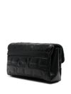 love moschino - Borsa a spalla nera con logo trapuntato e cuore - 1