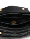 love moschino - Borsa a spalla nera con logo trapuntato e cuore - 4