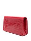 love moschino - Pochette in pelle sintetica rossa effetto coccodrillo - 2