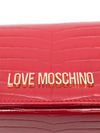 love moschino - Pochette in pelle sintetica rossa effetto coccodrillo - 3