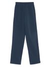 mc2 saint barth - Pantaloni sportivi Deena oin cotone blu con logo bianco - 1