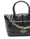 love moschino - Borsa a mano in rifinitura lucida con catena e logo - 2