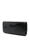 love moschino - Pochette nera in pelle sintetica effetto coccodrillo - 3