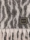 liu jo - Gray patterned scarf with fringes - 1