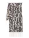 liu jo - Gray patterned scarf with fringes