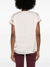 liu jo - T-shirt bianco lucido a maniche corte - 1