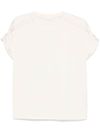 liu jo - T-shirt bianco lucido a maniche corte