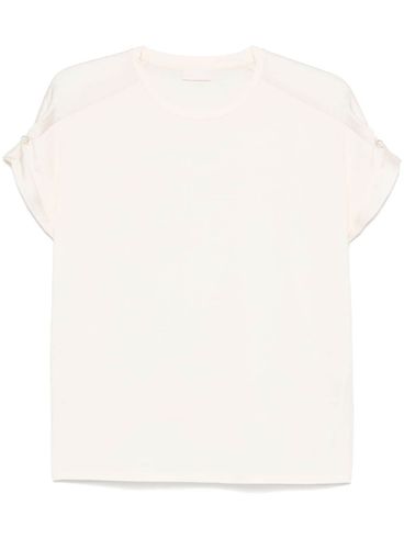 LIU JO - T-shirt bianco lucido a maniche corte