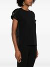 liu jo - Shiny black short-sleeve T-shirt - 3