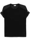 liu jo - Shiny black short-sleeve T-shirt