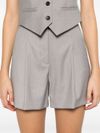 liu jo - Shorts grigi con pieghe stirate - 3