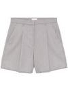 liu jo - Shorts grigi con pieghe stirate