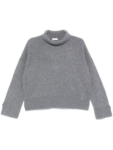 LIU JO - Gray wool turtleneck sweater