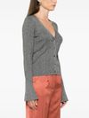 liu jo - Cardigan grigio effetto lurex - 4