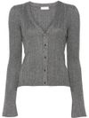 liu jo - Cardigan grigio effetto lurex