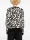 liu jo - Black and white wool blend sweater with logo - 1