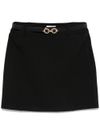 liu jo - Black mini skirt with belt