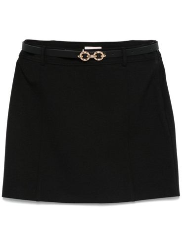 LIU JO - Black mini skirt with belt