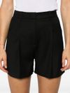 liu jo - Shorts neri con pieghe stirate - 1