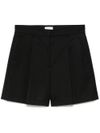 liu jo - Shorts neri con pieghe stirate