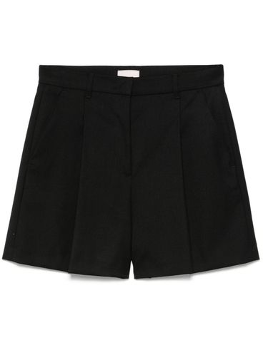 LIU JO - Shorts neri con pieghe stirate