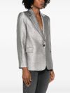 liu jo - Blazer argento monopetto effetto lurex - 1